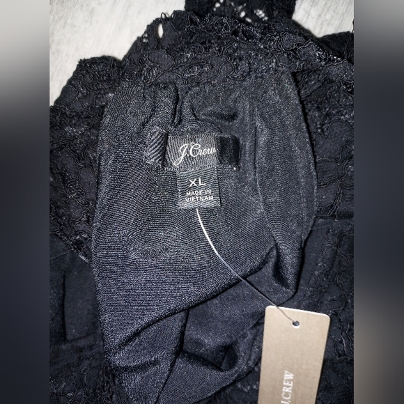 NWT J. Crew Tie Neck Lace Top - Picture 7 of 8